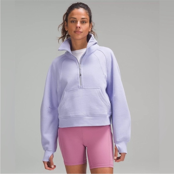 Lululemon Scuba Oversized Funnel Neck Half Zip Lilac Smoke XS/S - Picture 6 of 10